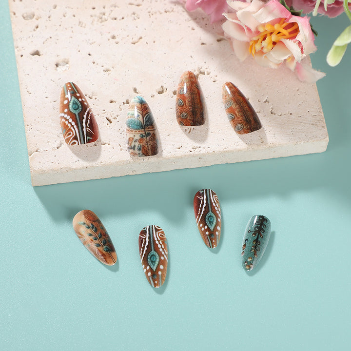 Artificial nails in ethnic design Kalsten