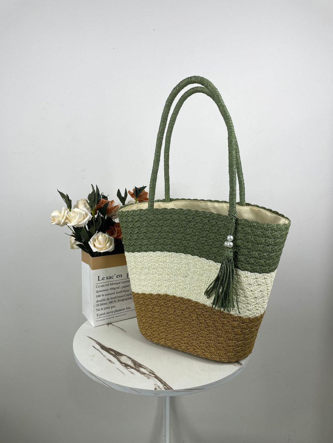 Trendy Woven Beach Bag Kalsten