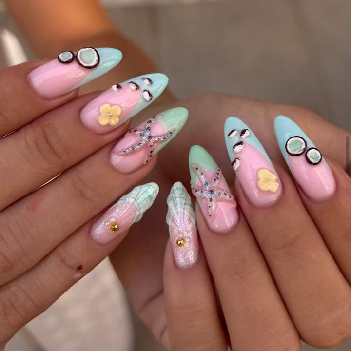 Creative Press-On Nail Art Set with Accessories