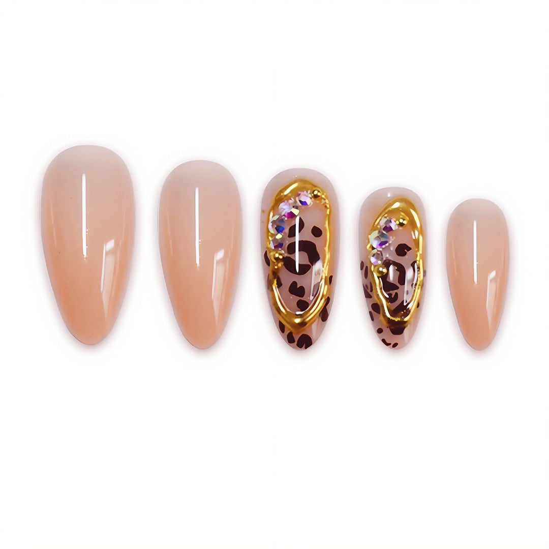 Elegant Animal Print Stiletto Press-On Nails Kalsten