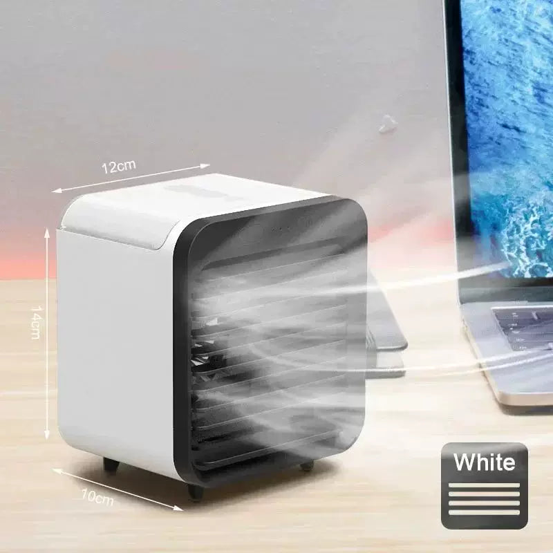 Unisex one size compact personal evaporative desktop cooler with adjustable directional louvers USB powered humidifying fan Kalsten