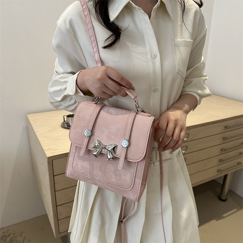 Elegant Bow-Detail Mini Backpack
