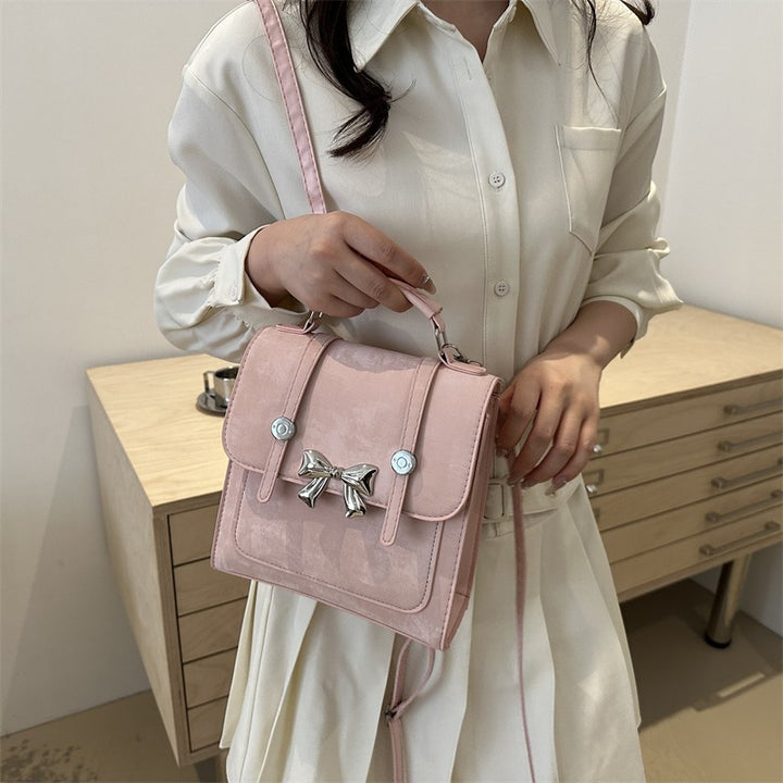 Elegant Bow-Detail Mini Backpack