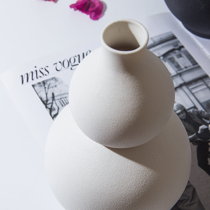 Artistic Double-Gourd Shaped Ceramic Vase