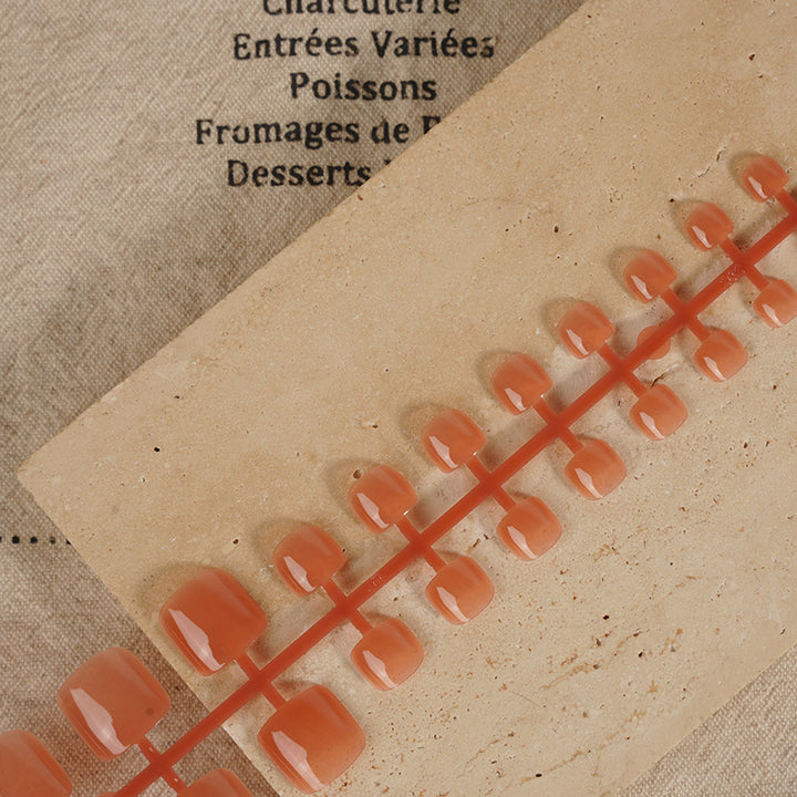 Natural Finish Press-On Toenail Set Kalsten