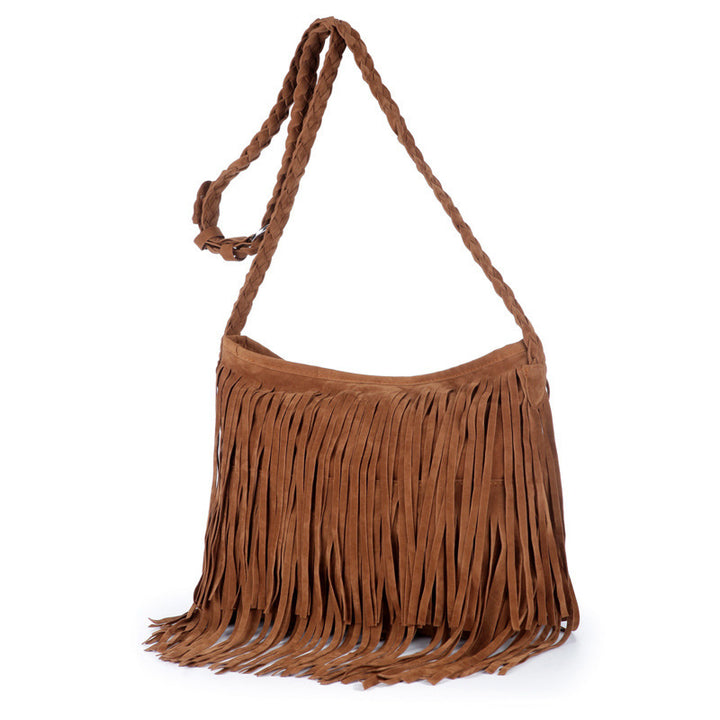 Stylish Fringe Suede Crossbody Bag Kalsten