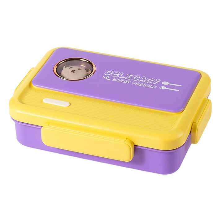 Multi-Compartment Bento Lunch Box with Cute Animal Design