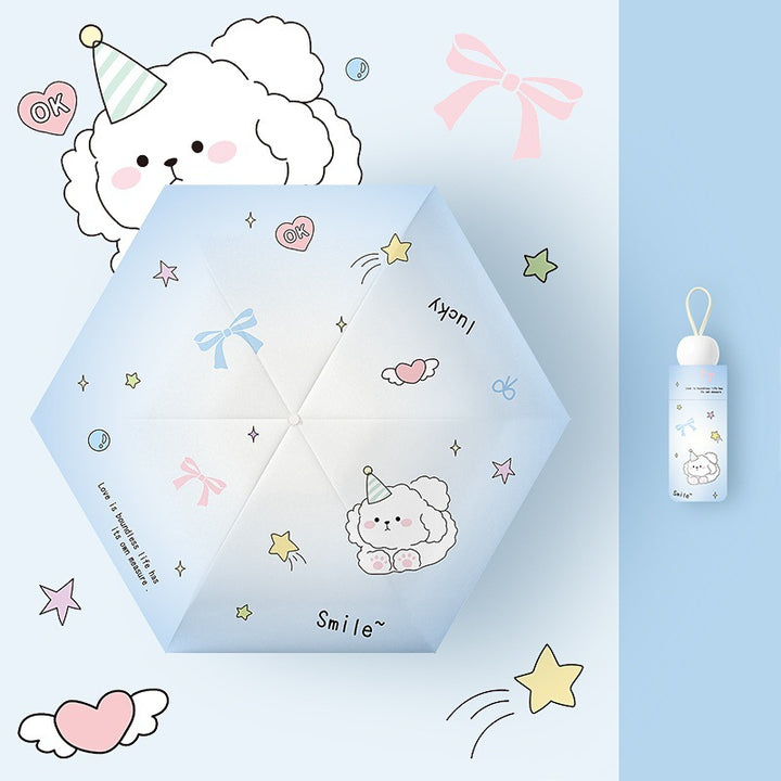 Women's Folding Umbrella with Playful Animal Design Kalsten