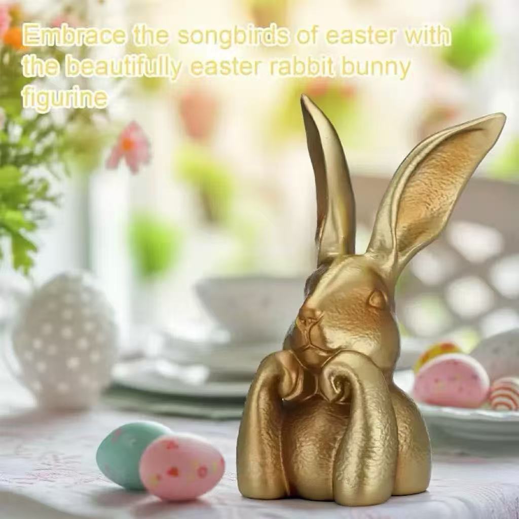 Decorative Golden Rabbit Sculpture Kalsten