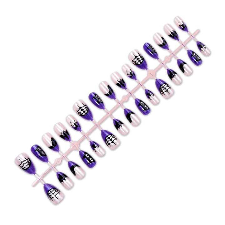 Creative Acrylic Nail Set with Halloween Motifs Kalsten
