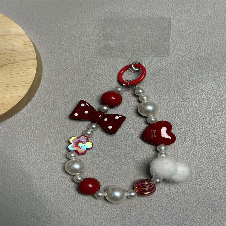 Whimsical Bow and Heart Keychain Kalsten