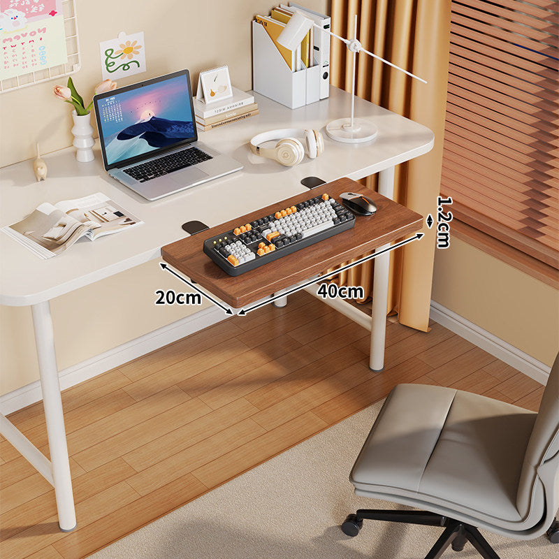 Long Under-Desk Pull-Out Sliding Keyboard and Work Surface Shelf