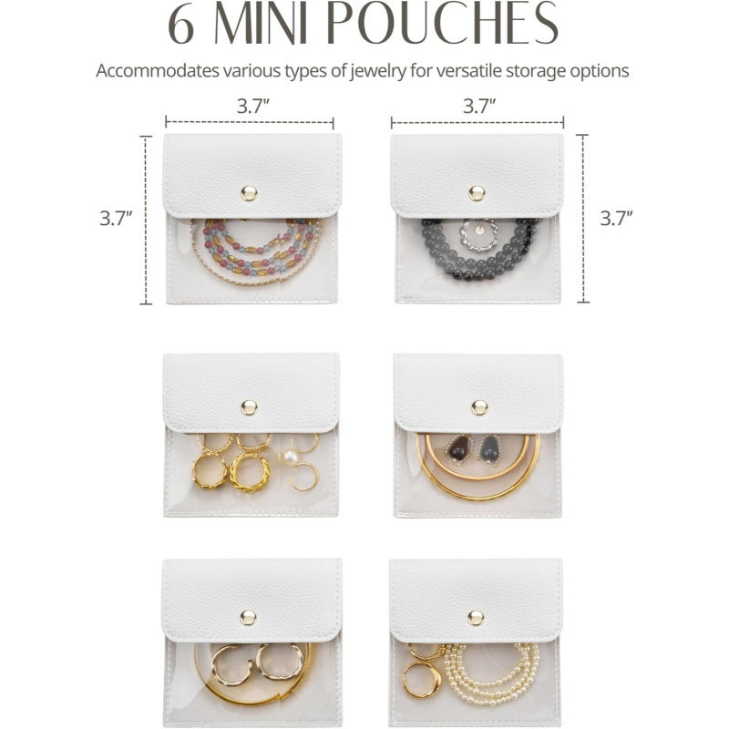 Jewelry storage bag made of high-quality material with transparent compartments Kalsten