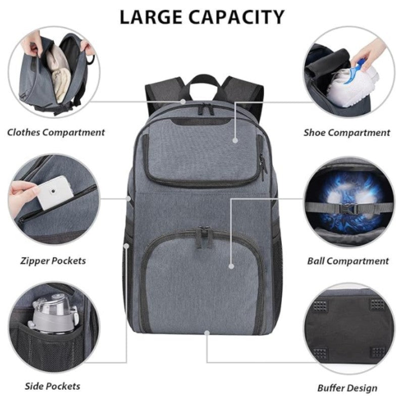 Multi-Compartment Sports Backpack with Shoe Compartment Kalsten