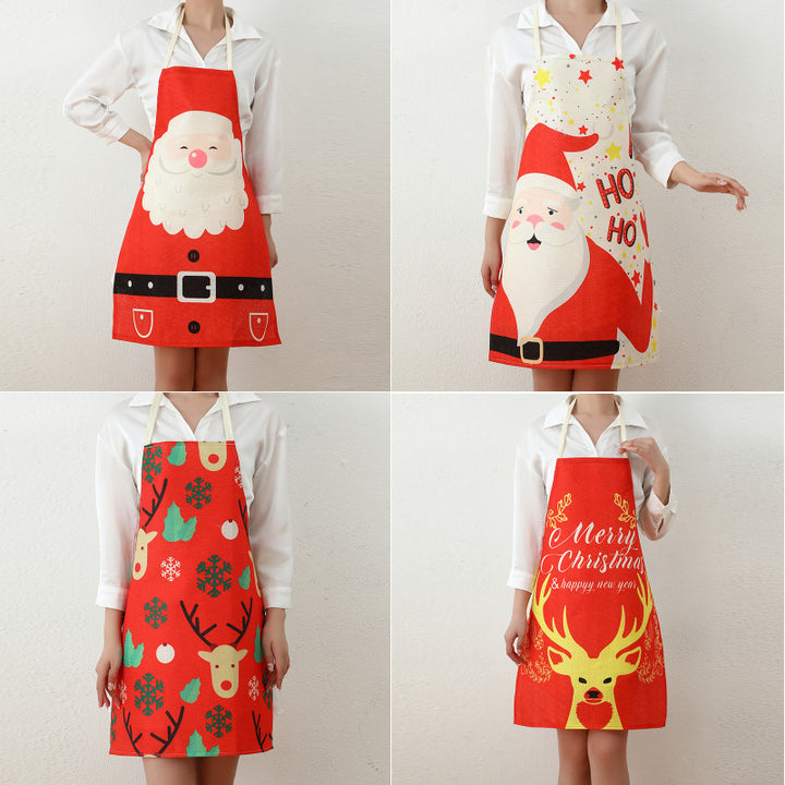 Santa-Themed Kitchen Apron Kalsten