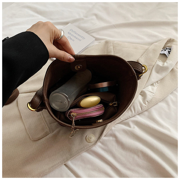 Minimalist Leather Crossbody Tote Bag
