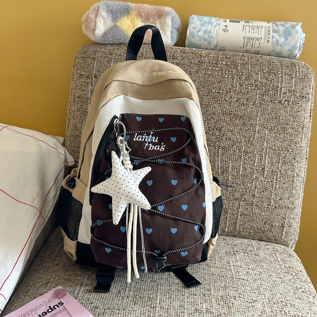 Cute Star-Embellished Casual Backpack Kalsten