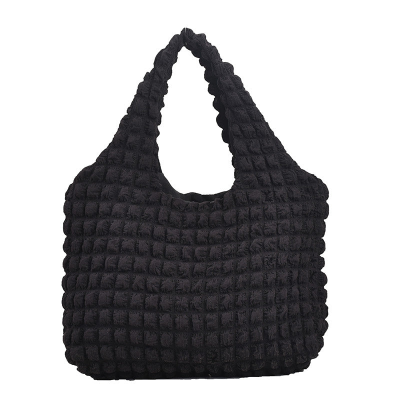 Cozy Textured Shoulder Tote