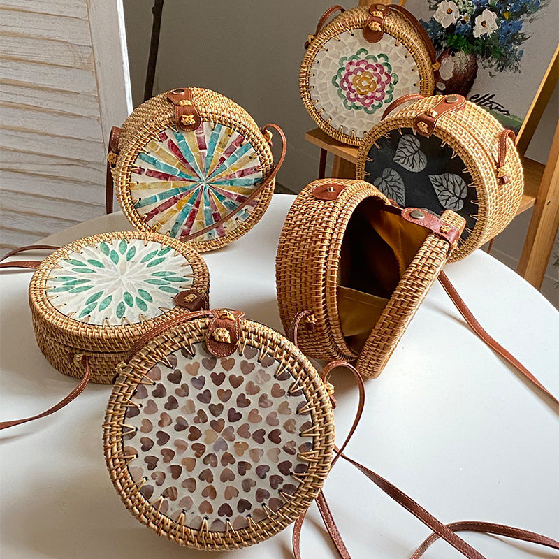 Ladies Round Basket Bag Kalsten