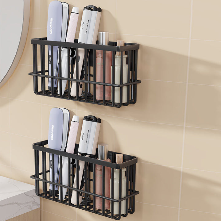 Wall-Mounted Hair Tool Organizer Basket for Flat Irons and Curling Wands