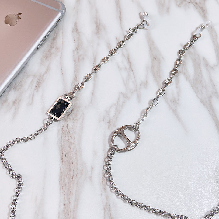 Elegant glasses holder chain with noble pendant Kalsten