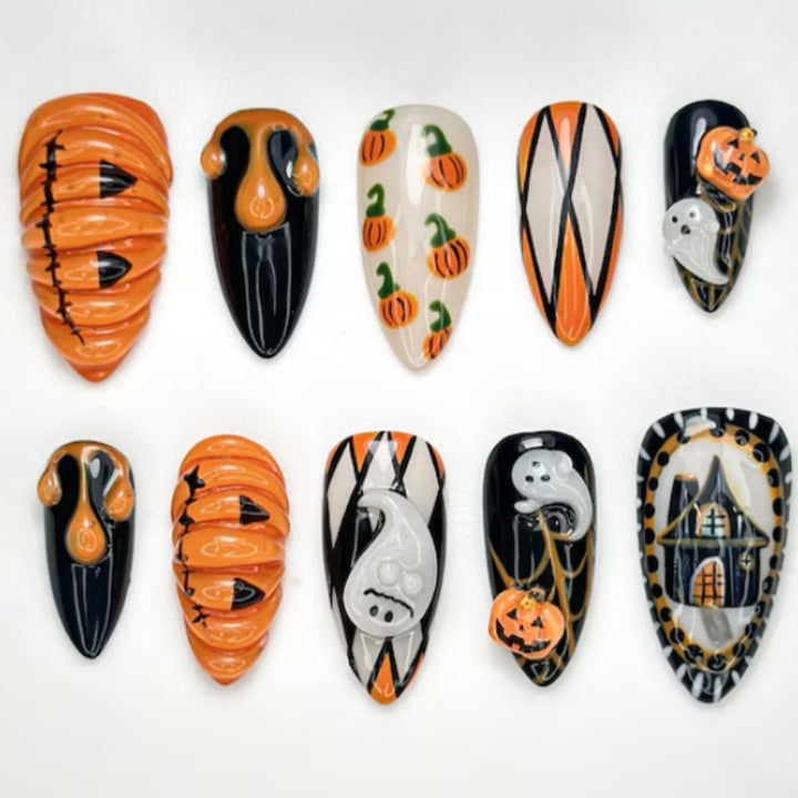 Themed Holiday Press-On Nail Art Set Kalsten