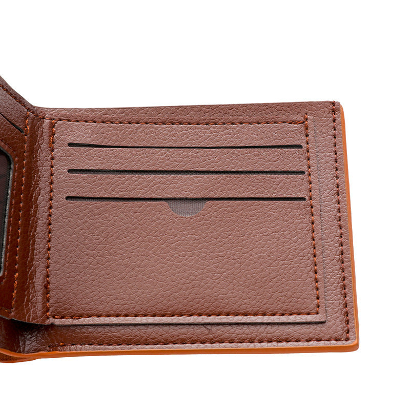 Textured Bi-Fold Leather Wallet Kalsten