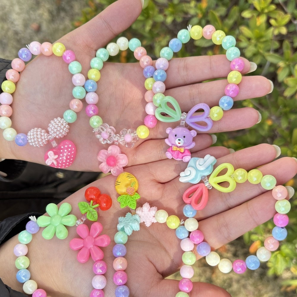 Colorful bracelet with flower charms Kalsten