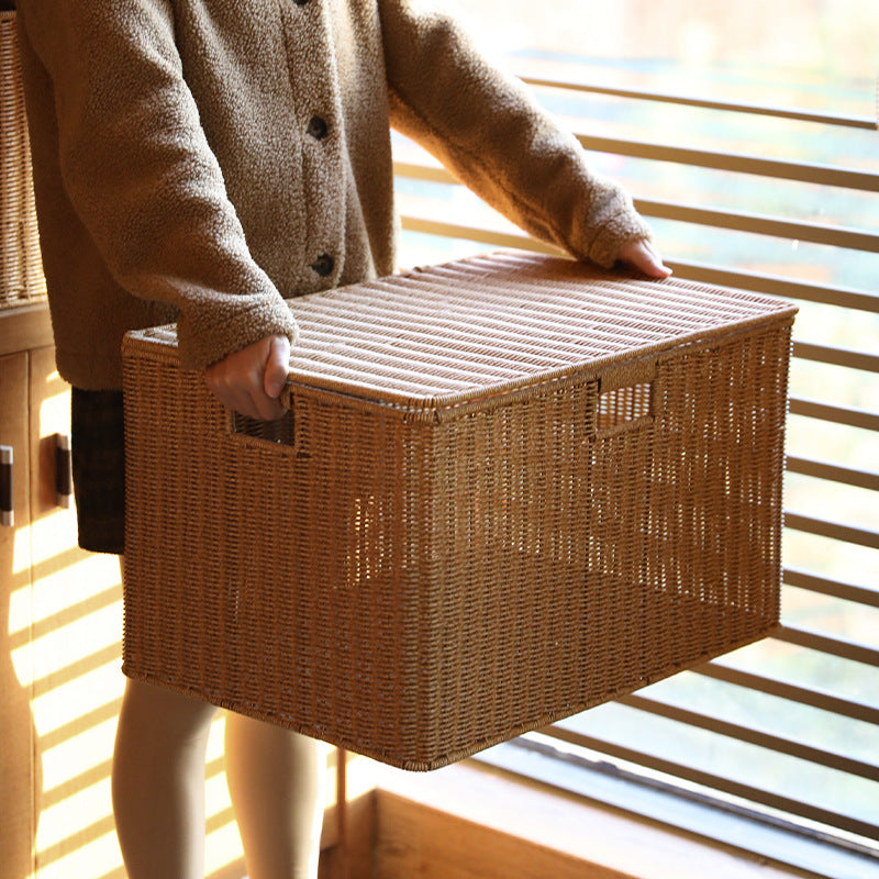 Unisex Multifunctional Storage Box made of natural wicker Kalsten