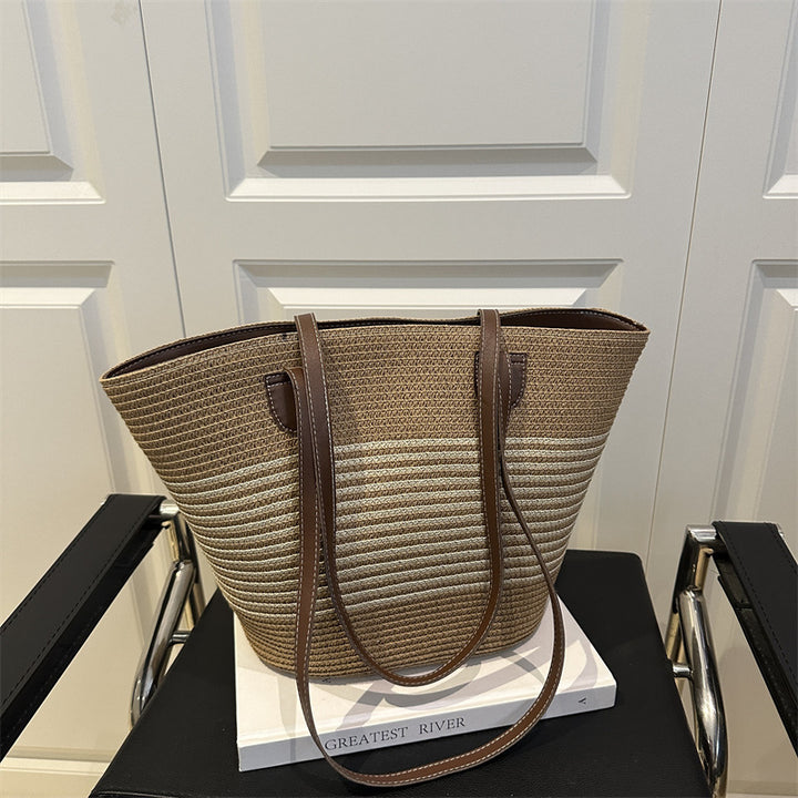 Stylish Straw Beach Tote Bag Kalsten