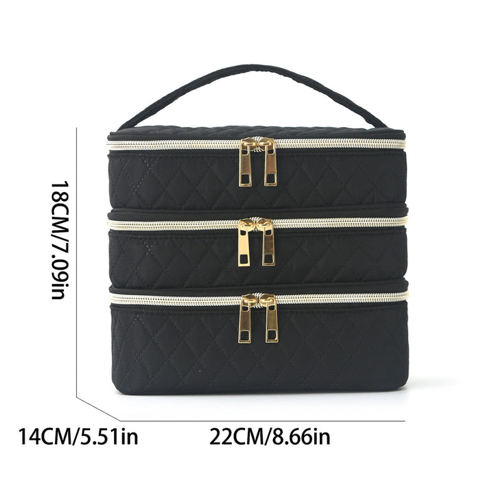 Cosmetic organizer bag with multiple compartments Kalsten
