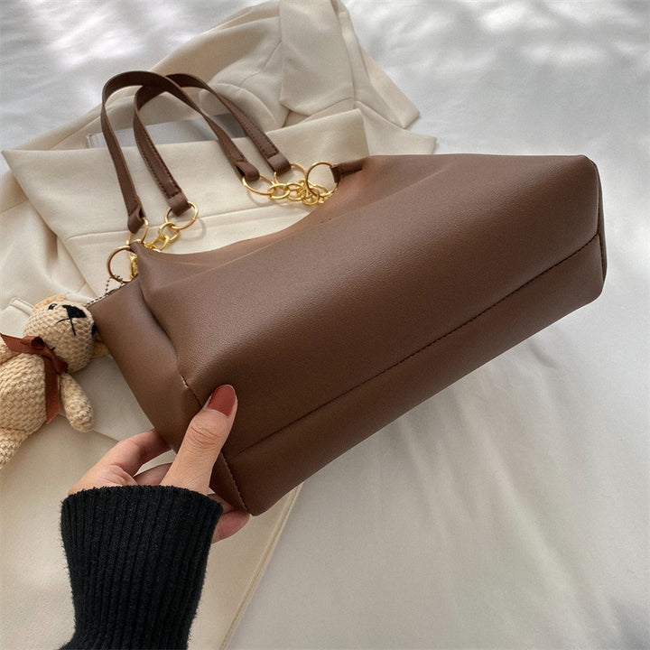 Stylish Chain-Accented Handbag