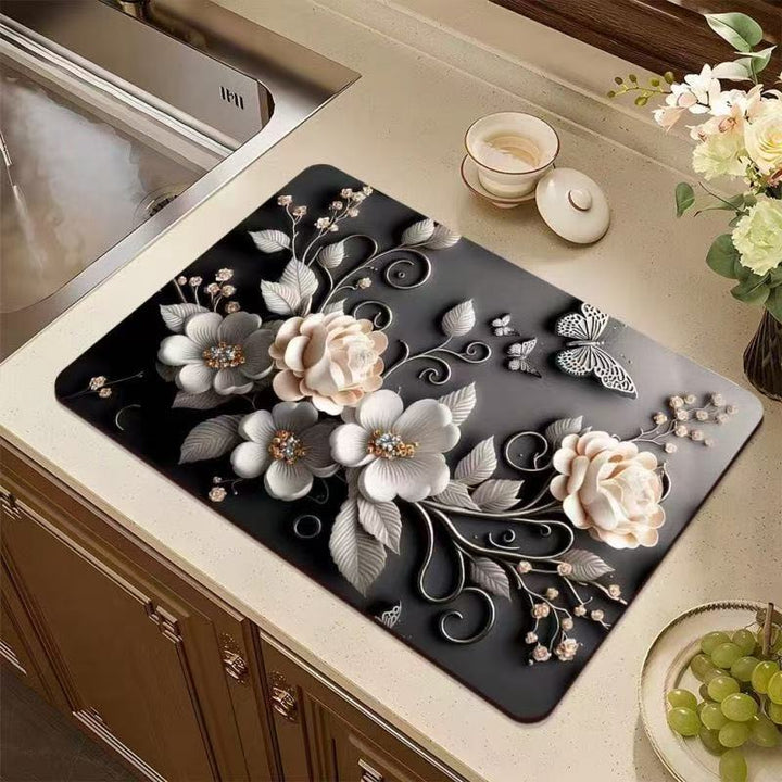 Artistic Floral Kitchen Mat Kalsten