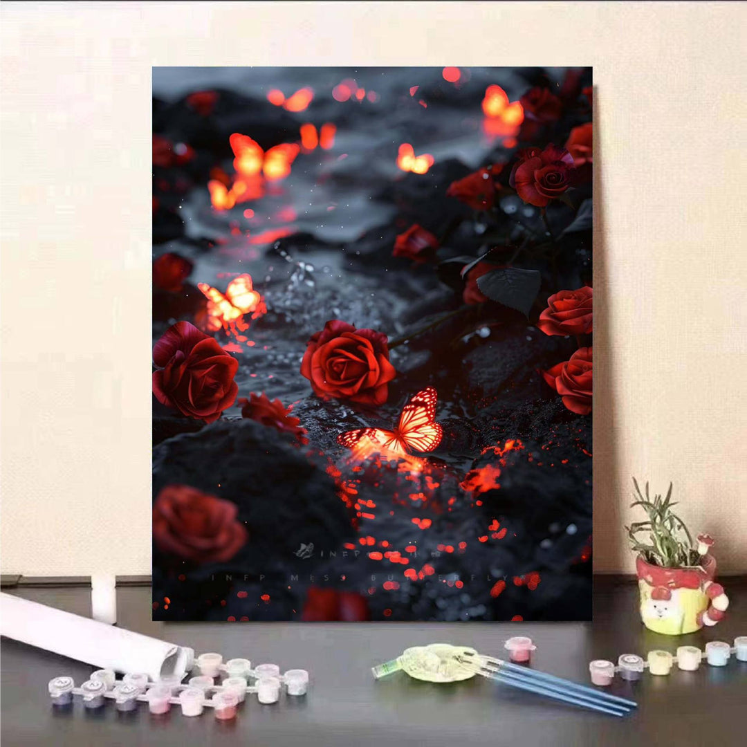 Floral Fantasy Paint by Numbers Wall Art Kalsten