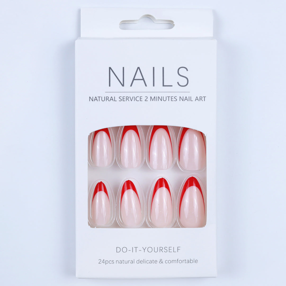 Artificial nails in stylish stiletto design with eye-catching top coat Kalsten