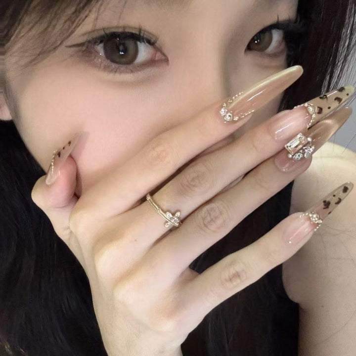 Elegant Floral Design Press-On Nail Extensions Kalsten