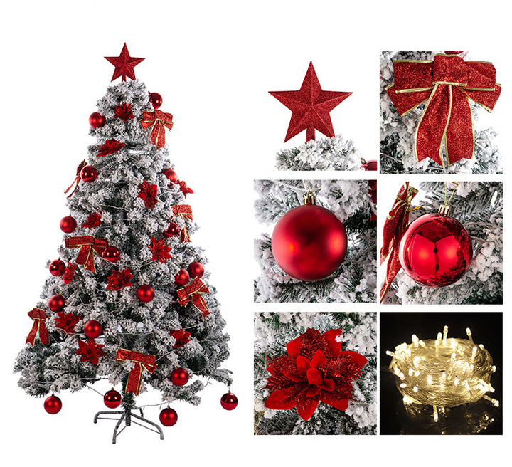 Premium Flocked Christmas Tree with Decorative Ornaments Kalsten