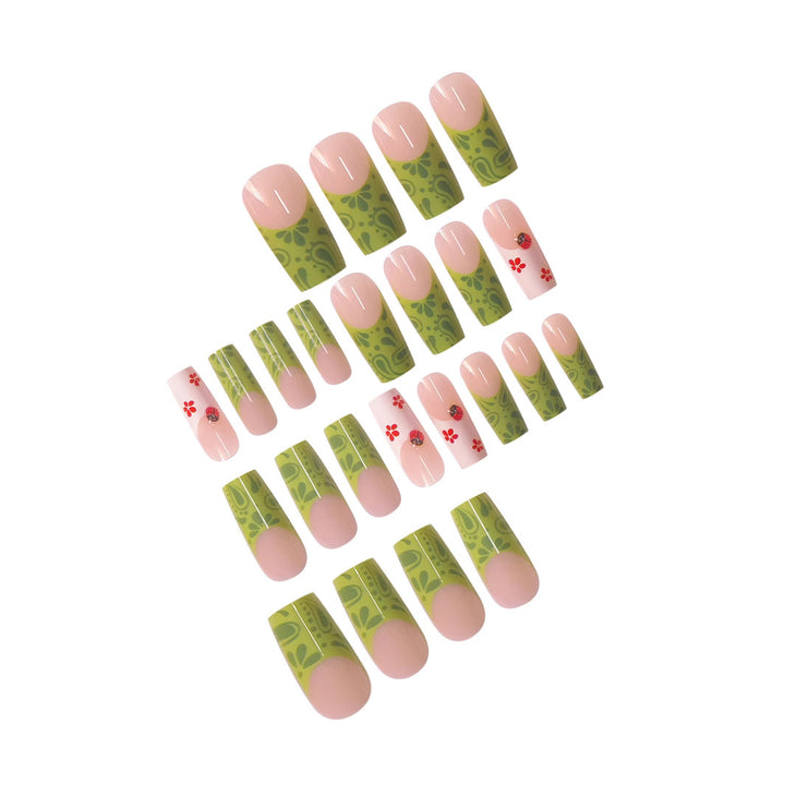 Floral Design Press-On Nail Art Kalsten
