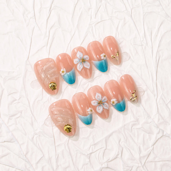 Floral Design Press-On Nails