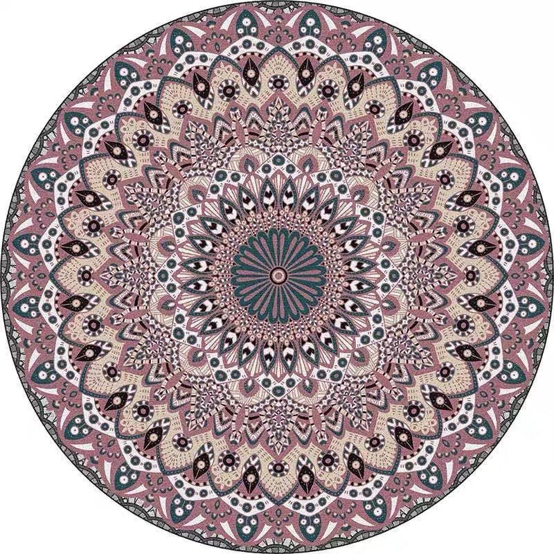 Mandala Patterned Area Rug Kalsten