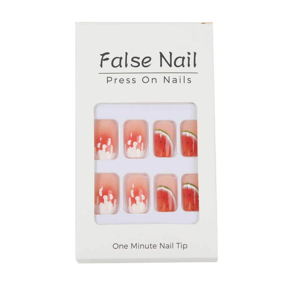 Artificial nails in stylish watermelon design Kalsten
