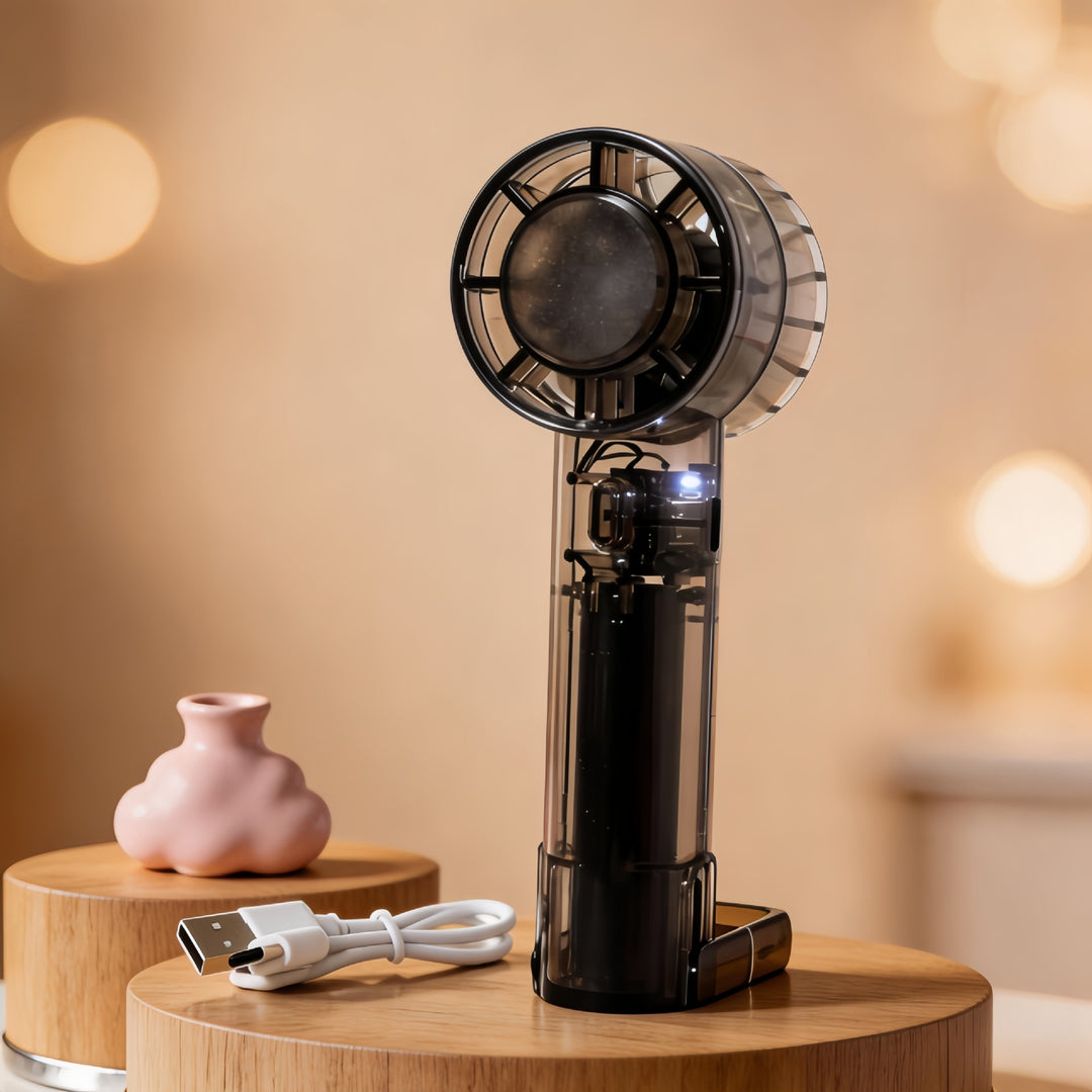 Women Portable Mini Hand Fan with Rechargeable Battery and USB Connection Kalsten