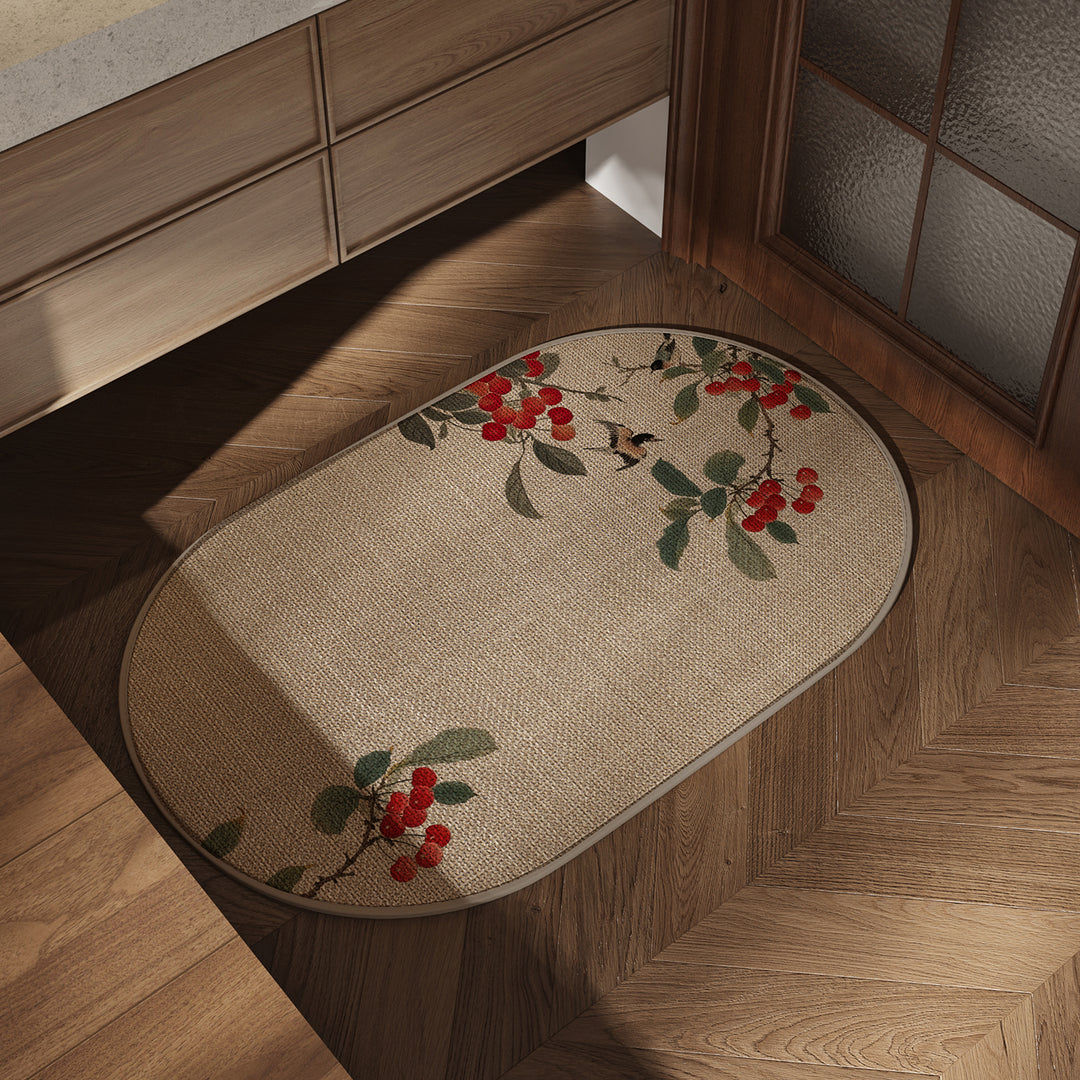 Oval-shaped Decorative Bath Mat Kalsten