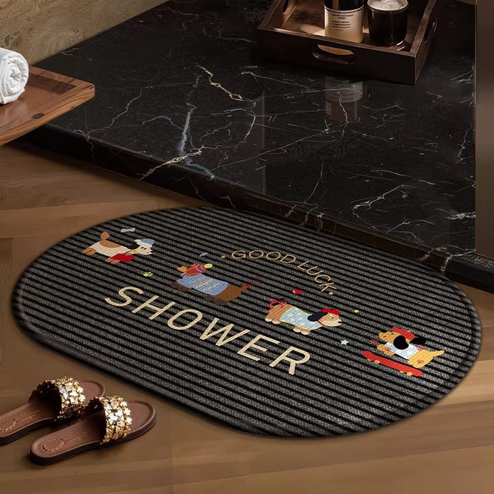 Charming Dog-Themed Bath Mat Kalsten