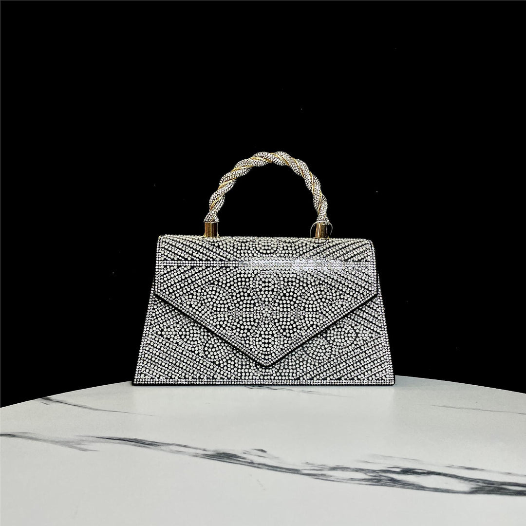 Rhinestone-Embellished Evening Handbag