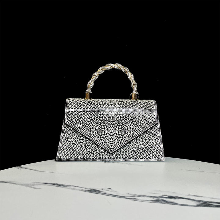 Rhinestone-Embellished Evening Handbag