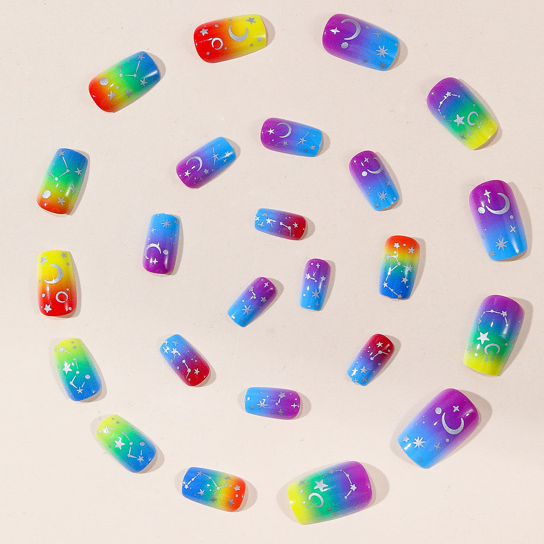 Cosmic Gradient Nail Art Extensions Kalsten
