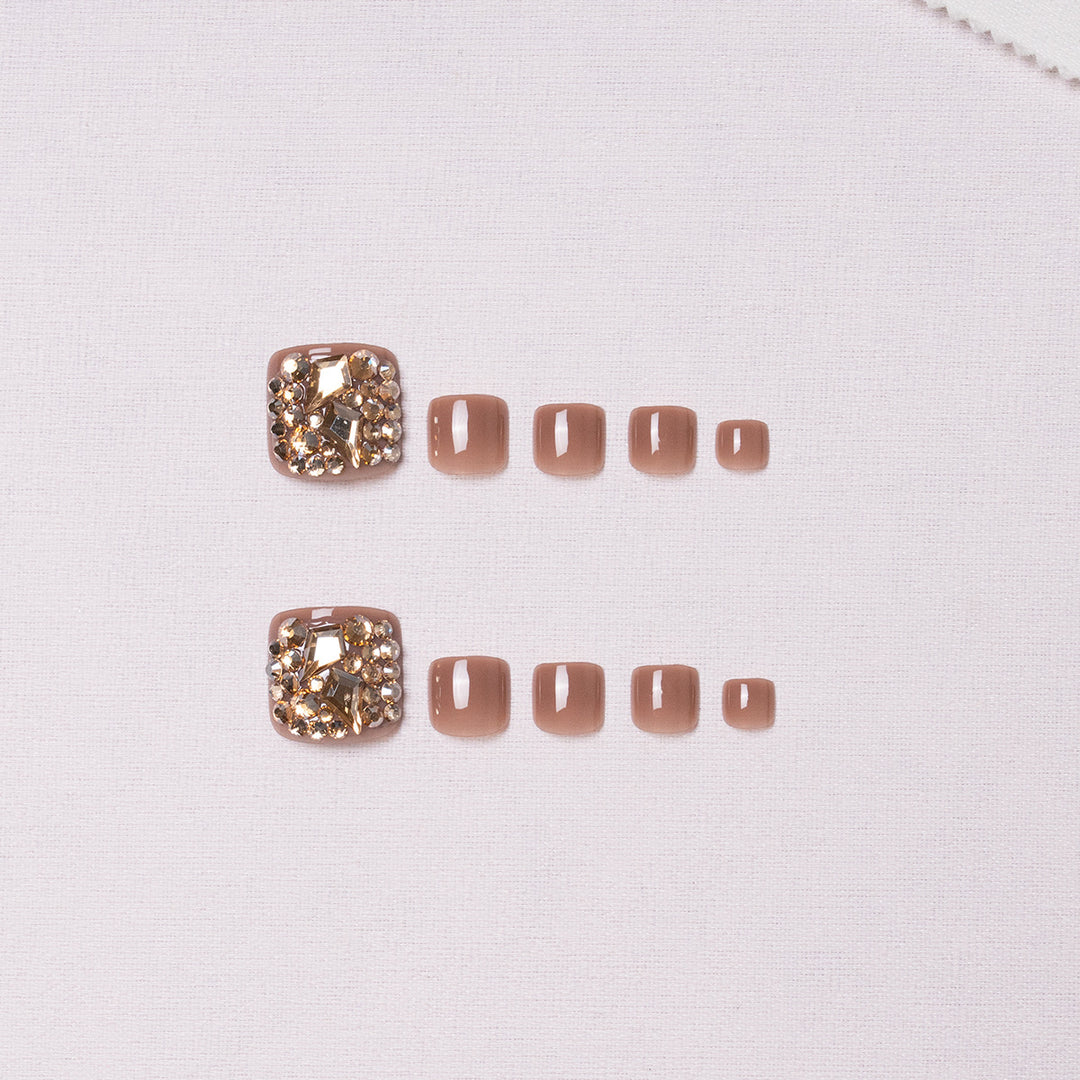 Decorative Rhinestone Toenail Art  1791110396