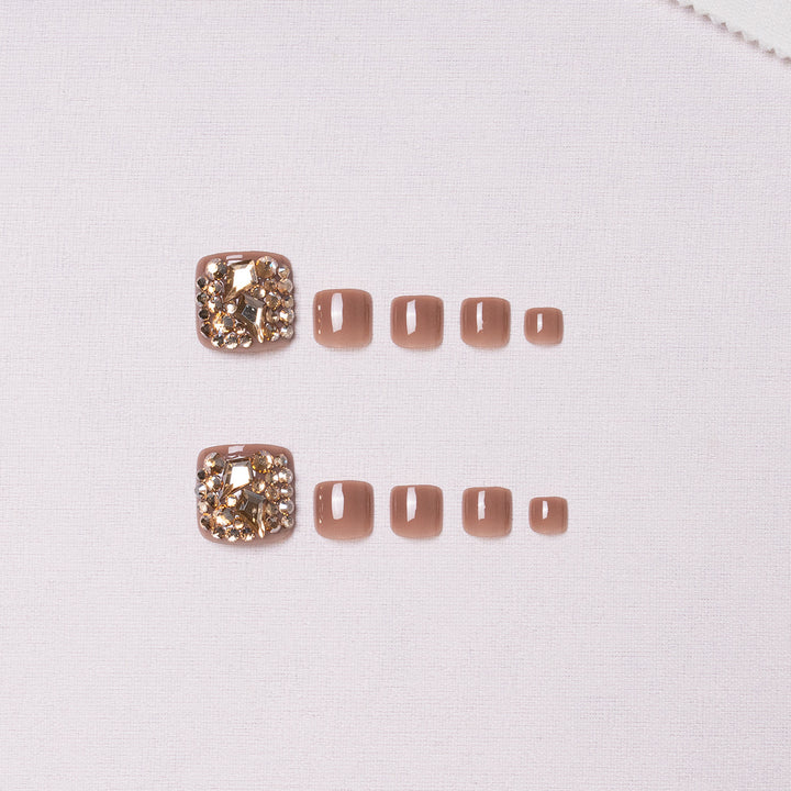 Decorative Rhinestone Toenail Art  1791110396