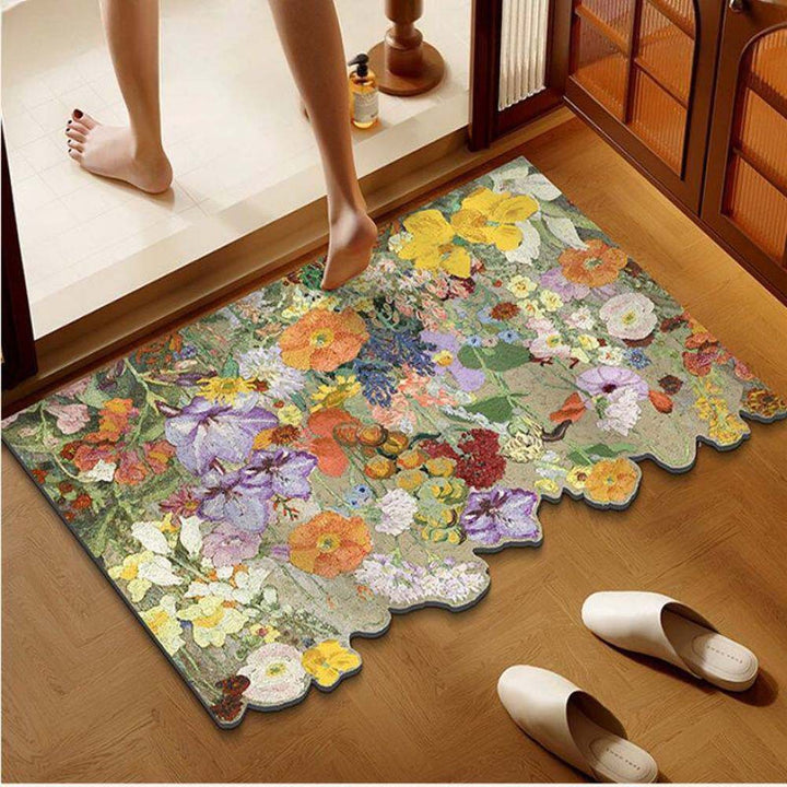 Floral-Themed Non-Slip Bath Mat Kalsten